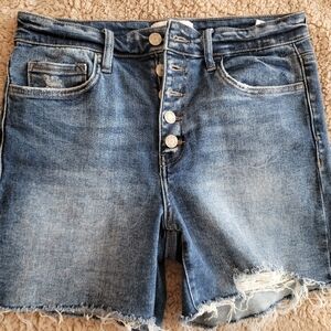 Vervet Jean shorts with button fly. Size M